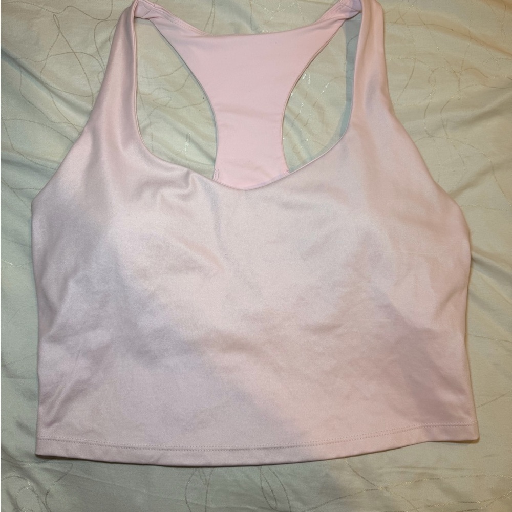 Fabletics Light Pink Racerback Tank Top